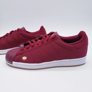 Adidas Originals Superstar Burgundy Red Wh…